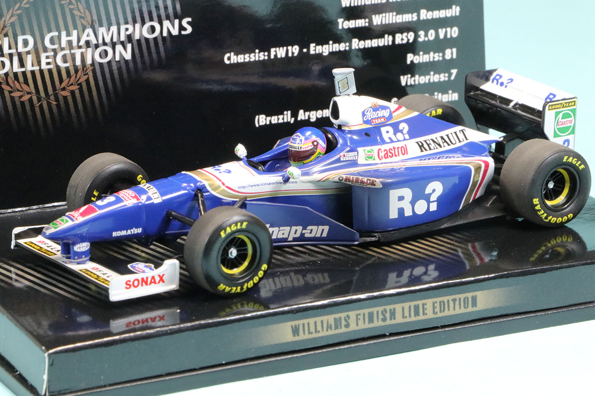 ミニチャンプス 1/43 ウィリアムズ FW19 ルノー 1997 ワールドチャンピオン J.ビルヌーブ ウェザリング仕様　436976603