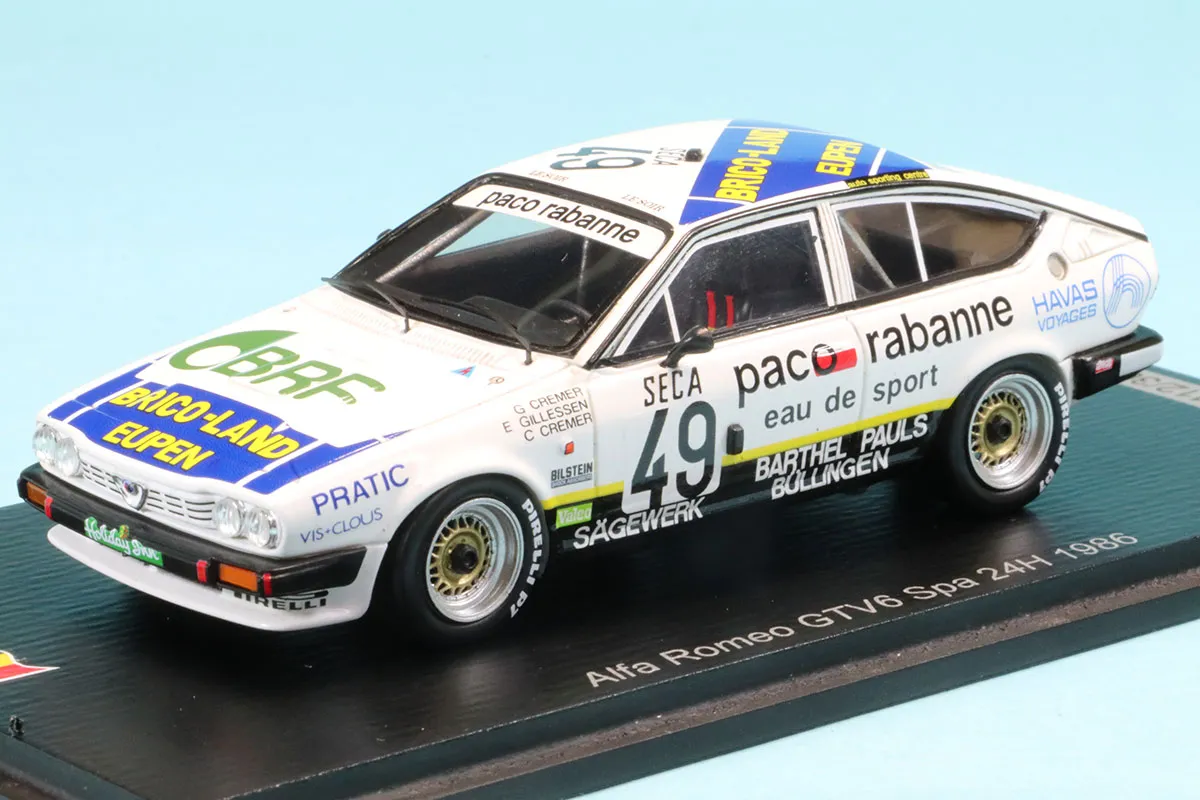 スパーク 1/43 アルファロメオ GTV スパ 24h 1986 No.49 SB428