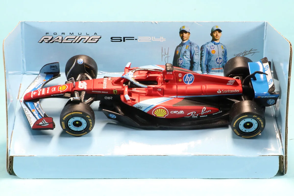 ブラーゴ 1/43 フェラーリ SF-24 マイアミGP 2024 No.16 C.ルクレール  ウィンドウボックス　18-36844LMIA