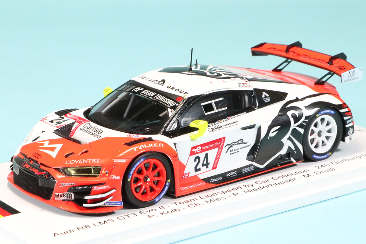 Frank's Modellautoecke特注スパーク  1/43 アウディ R8 LMS GT3 Evo.2 ライオンスピードbyカーコレクション ニュル 24h 2022 No.24　FF016