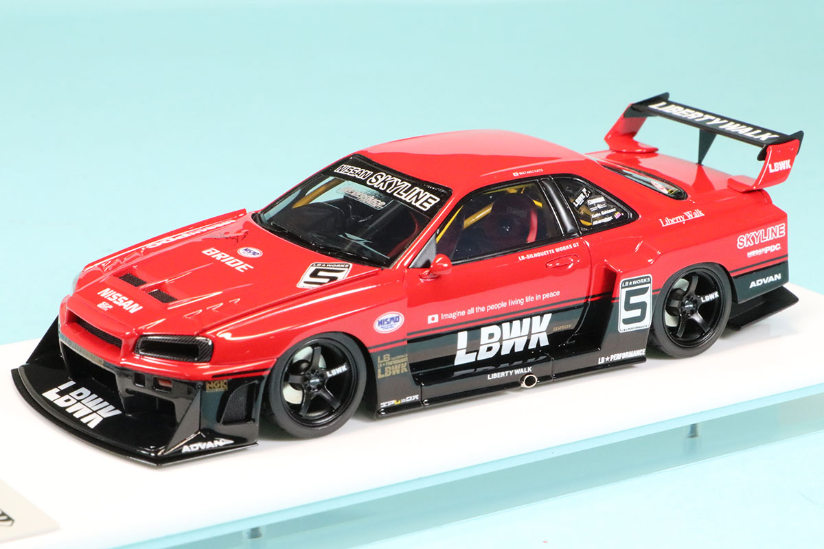 新品未開封➰日産 LB-ER34 スーパーシルエット スカイライン 赤
