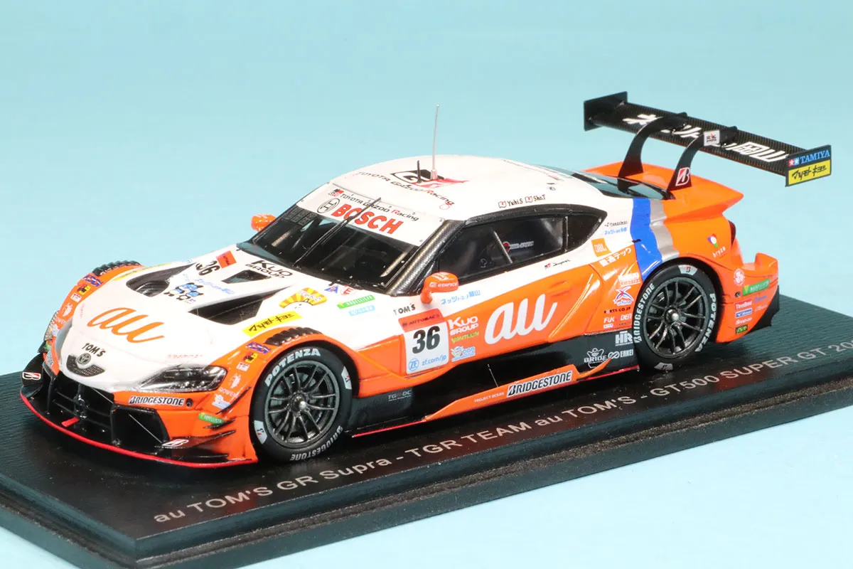 スパーク 1/43 au トムス トヨタ GR スープラ スーパーGT GT500 2021 No.36 関口雄飛 / 坪井翔　SGT129