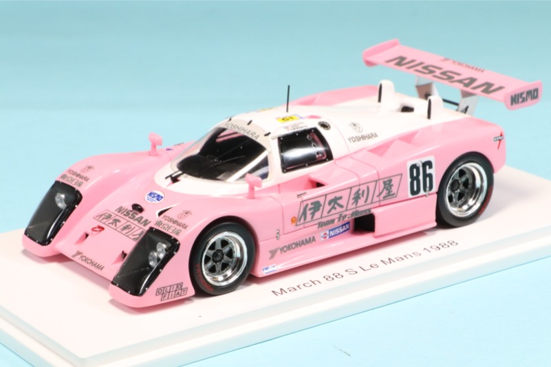 ロム独占再生産特注スパーク 1/43 マーチ ニッサン 88S 伊太利屋 ルマン 1988 No.86 限定200台 デカール未加工品　S4729N