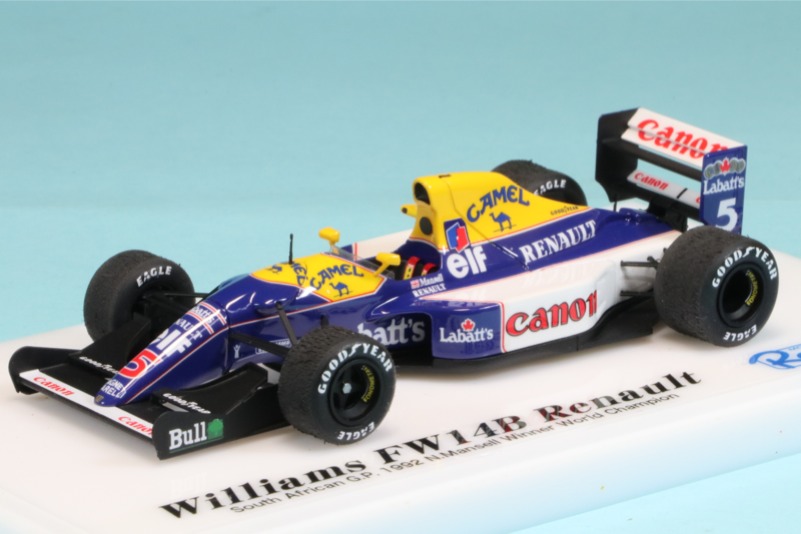 ロムファクトリー 1/43 ウィリアムズ FW14B ルノー 南アフリカGP 1992 N.マンセル ウィナー　RFTMK153_KC