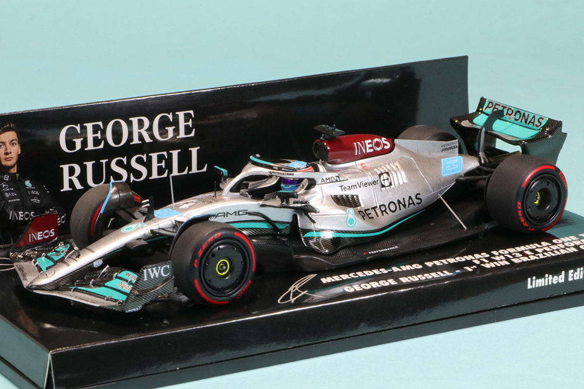 ミニチャンプス 1/43 メルセデス-AMG W13 ジョージ ラッセル ブラジルGP 2022 F1初優勝　417222163