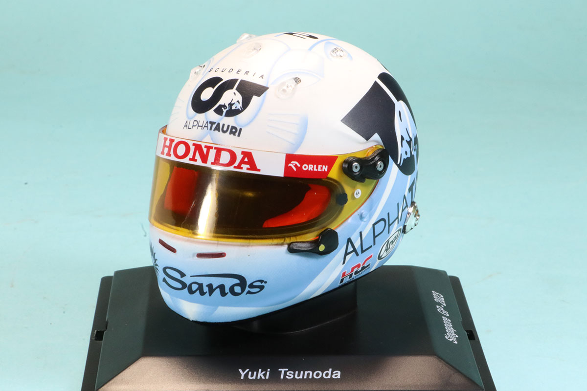 角田裕毅 スパーク社製 1/5 ヘルメット 2023シンガポールGPモデル スパーク 1/5 ヘルメット 角田裕毅 シンガポール GP 2023 5HF130