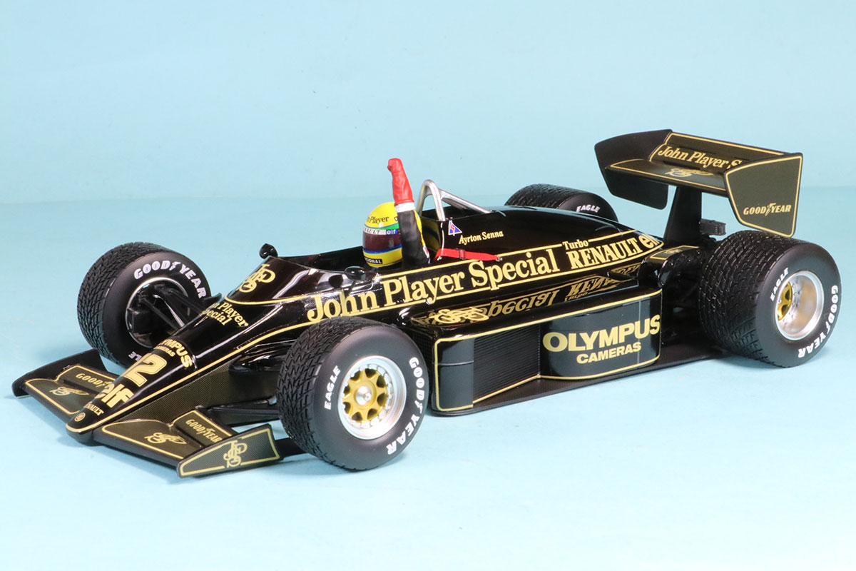 [予約] ミニチャンプス 1/18 ロータス ルノー 97T A.セナ ポルトガルGP 1985 F1初優勝 レインタイヤ/ウェザリング仕様 デカール加工品　EX540853872