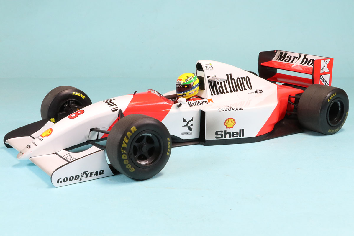 [予約] ミニチャンプス 1/18 マクラーレン フォード MP4/8 A.セナ オーストラリアGP 1993 ウィナーウェザリング仕様 デカール加工品　EX540933838