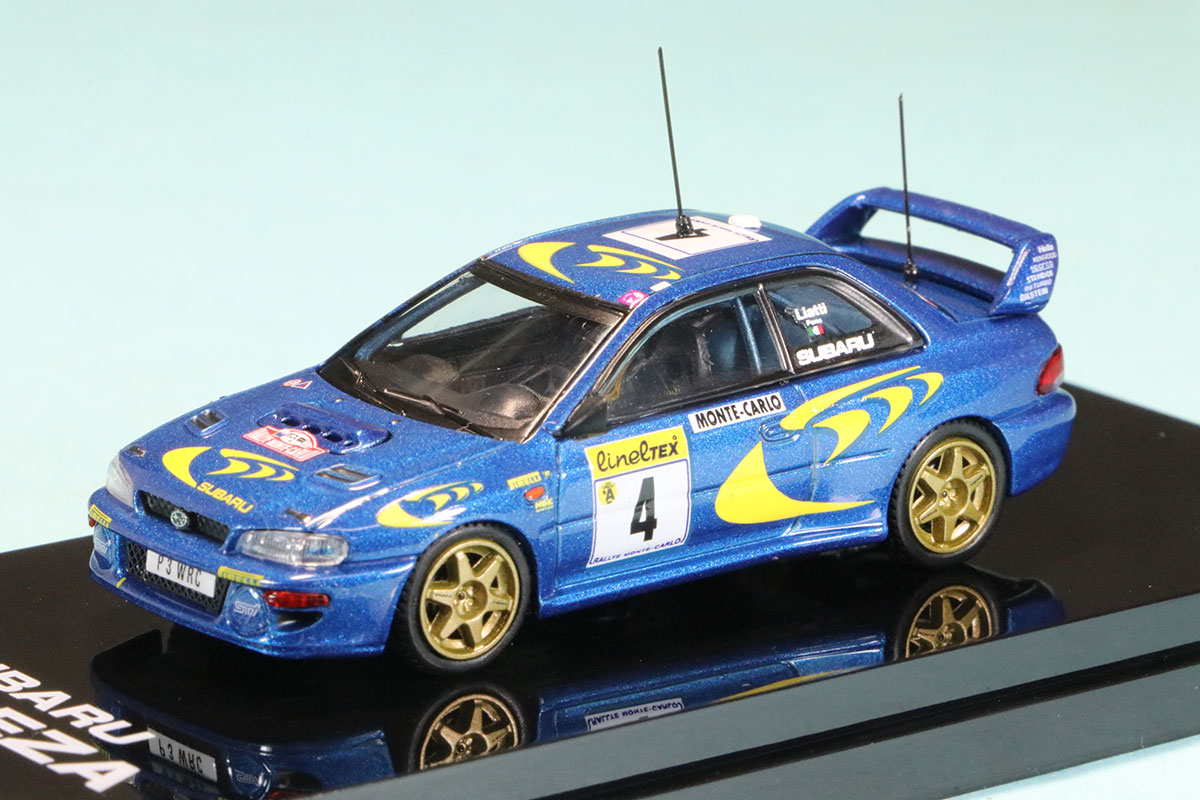 ホビージャパン 1/64スバル インプレッサ WRC モンテカルロ 1997 No.4 P.リアッティ　HJR642041B