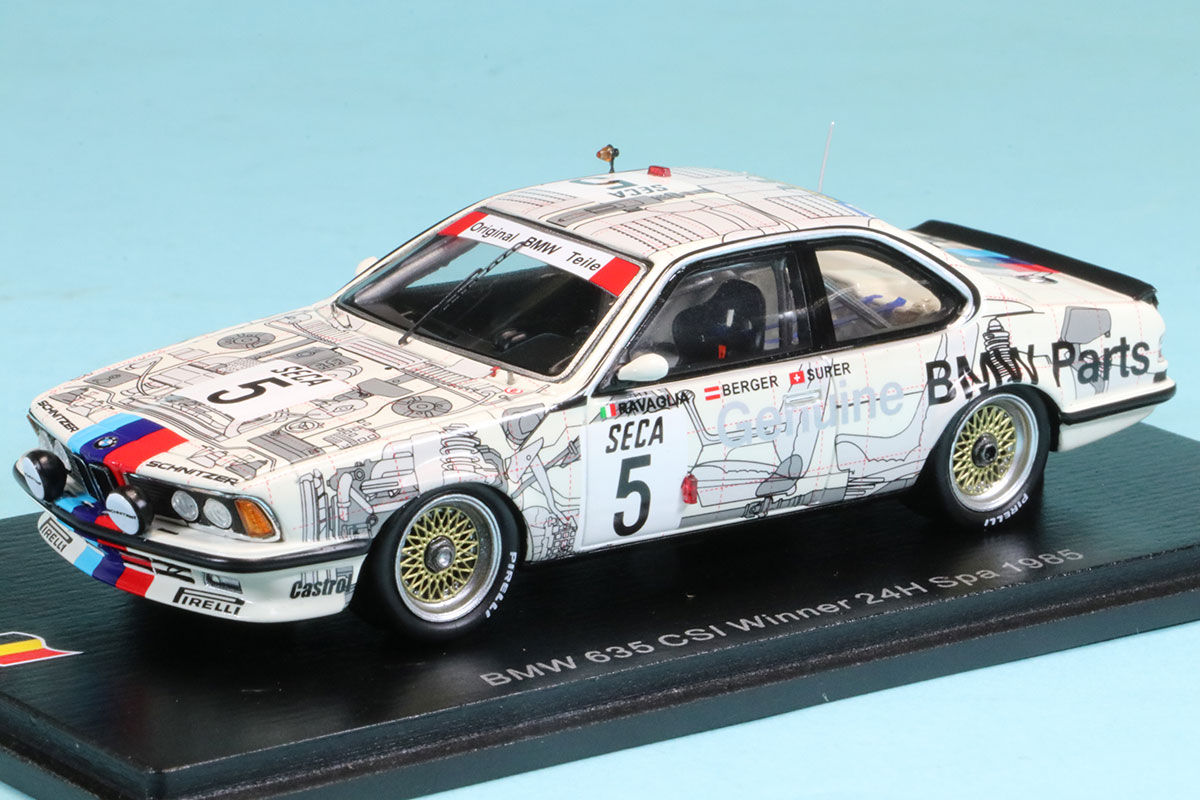 スパーク 1/43 BMW 635 CSi スパ 24h 1985 No.5 ウィナー　43SPA1985