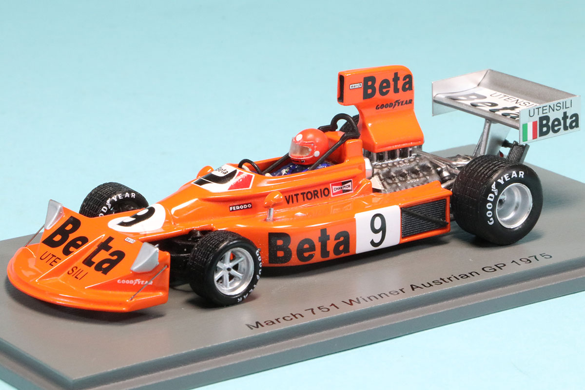 スパーク 1/43 マーチ 751 オーストリアGP 1975 Winner V.ブランビラ　S5378