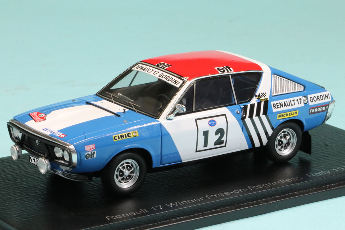 スパーク 1/43 ルノー 17 Press on Regardlessラリー 1974 Winner No.12　S6444