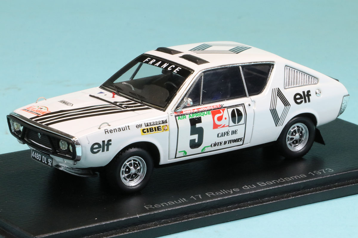 スパーク 1/43 ルノー 17 TS アイボリーコーストラリー 1973 No.5　S6445