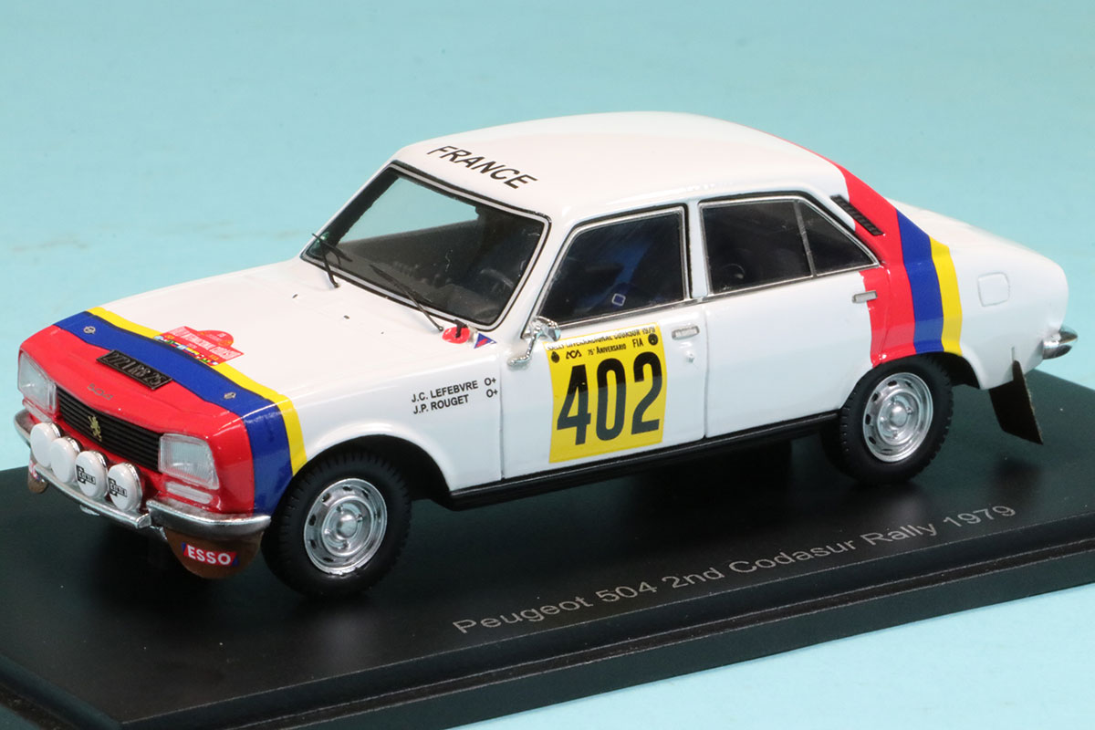 スパーク 1/43 プジョー 504 コダスルラリー 1979 2nd No.402　S7841