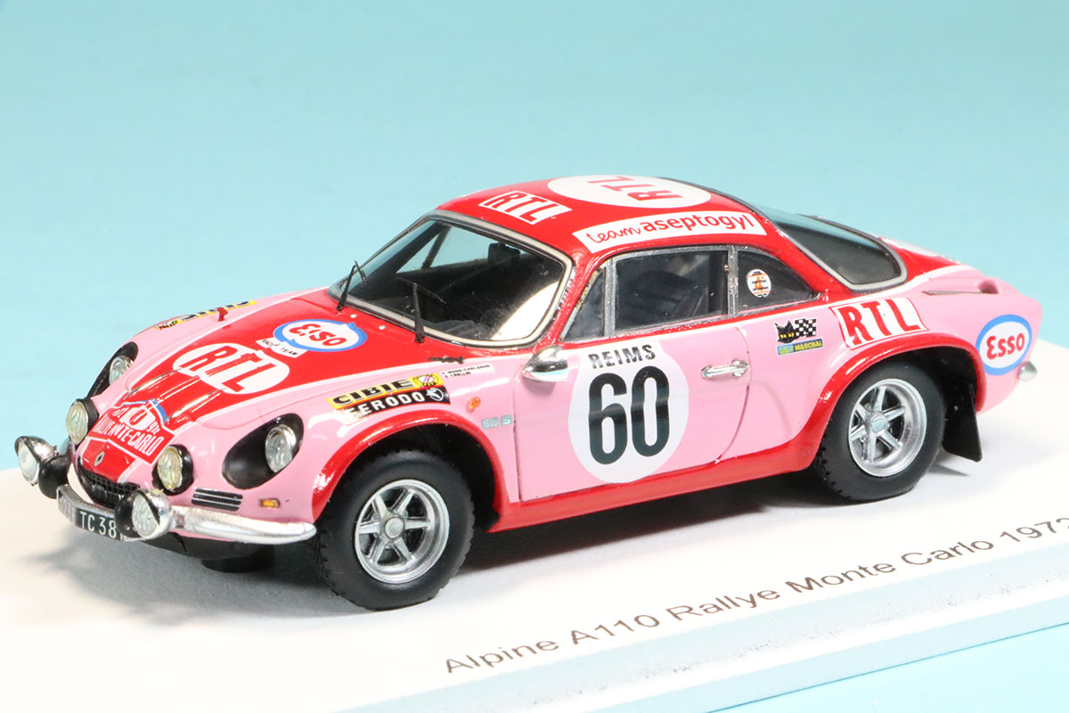 スパーク 1/43 アルピーヌ A110 1800 モンテカルロラリー 1972