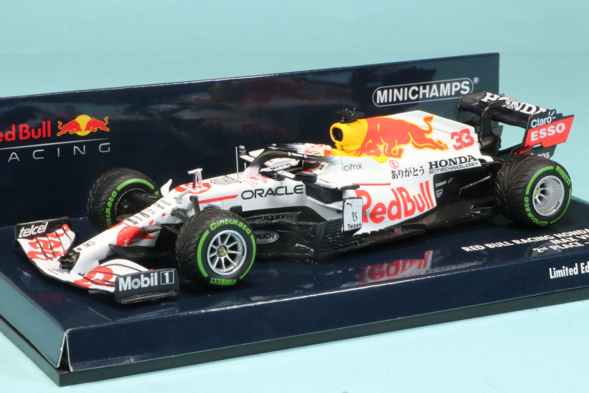 ミニチャンプス 1/43 レッドブル RB16B トルコGP 2021 2nd M.フェルスタッペン "ありがとう" (海外流通パッケージ)　410211633