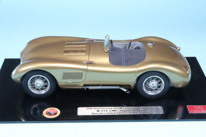 CMC 1/18 ジャガー タイプ C ゴールド コレクターズエディション CMC創立25周年記念モデル 1995-2020 ブラックベース付き　M-214