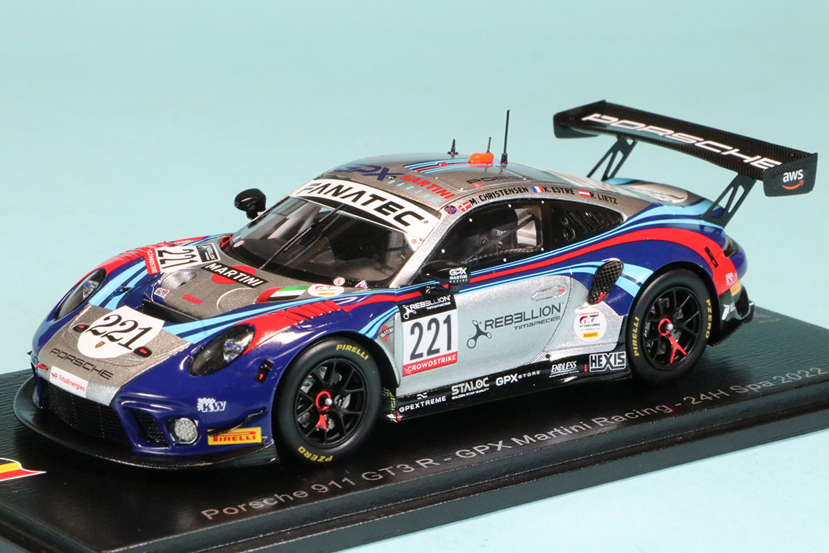 スパーク 1/43 ポルシェ 911 GT3 R スパ 24h 2022 No.221　SB529