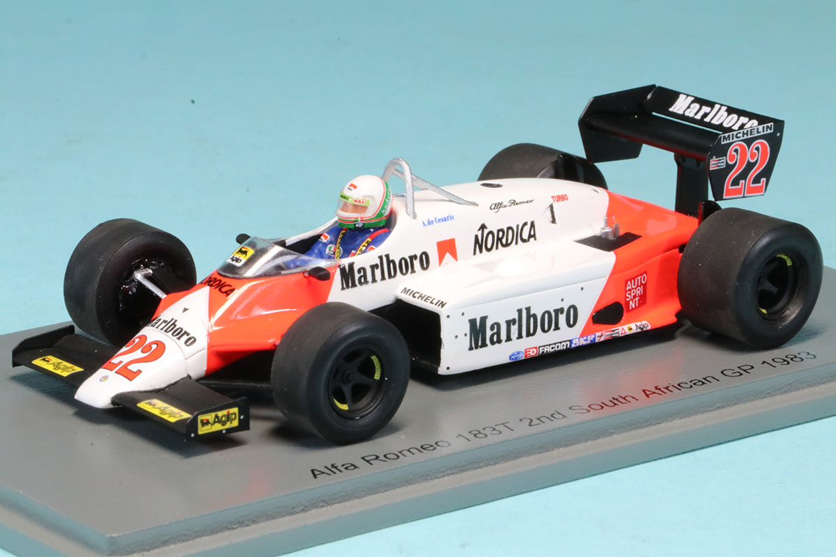 スパーク 1/43 アルファロメオ 183T 南アフリカ GP 1983 A.de