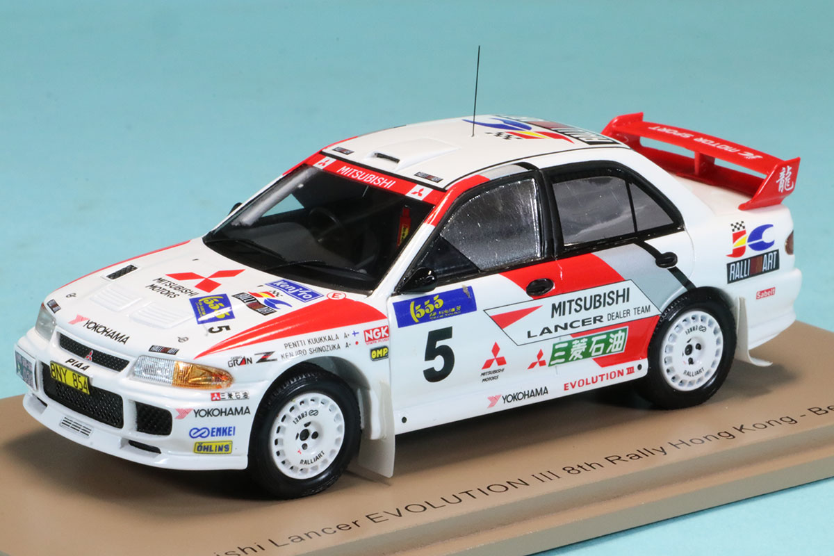スパーク 1/43 ミツビシ ランサー Evo.3 香港北京 ラリー 1995