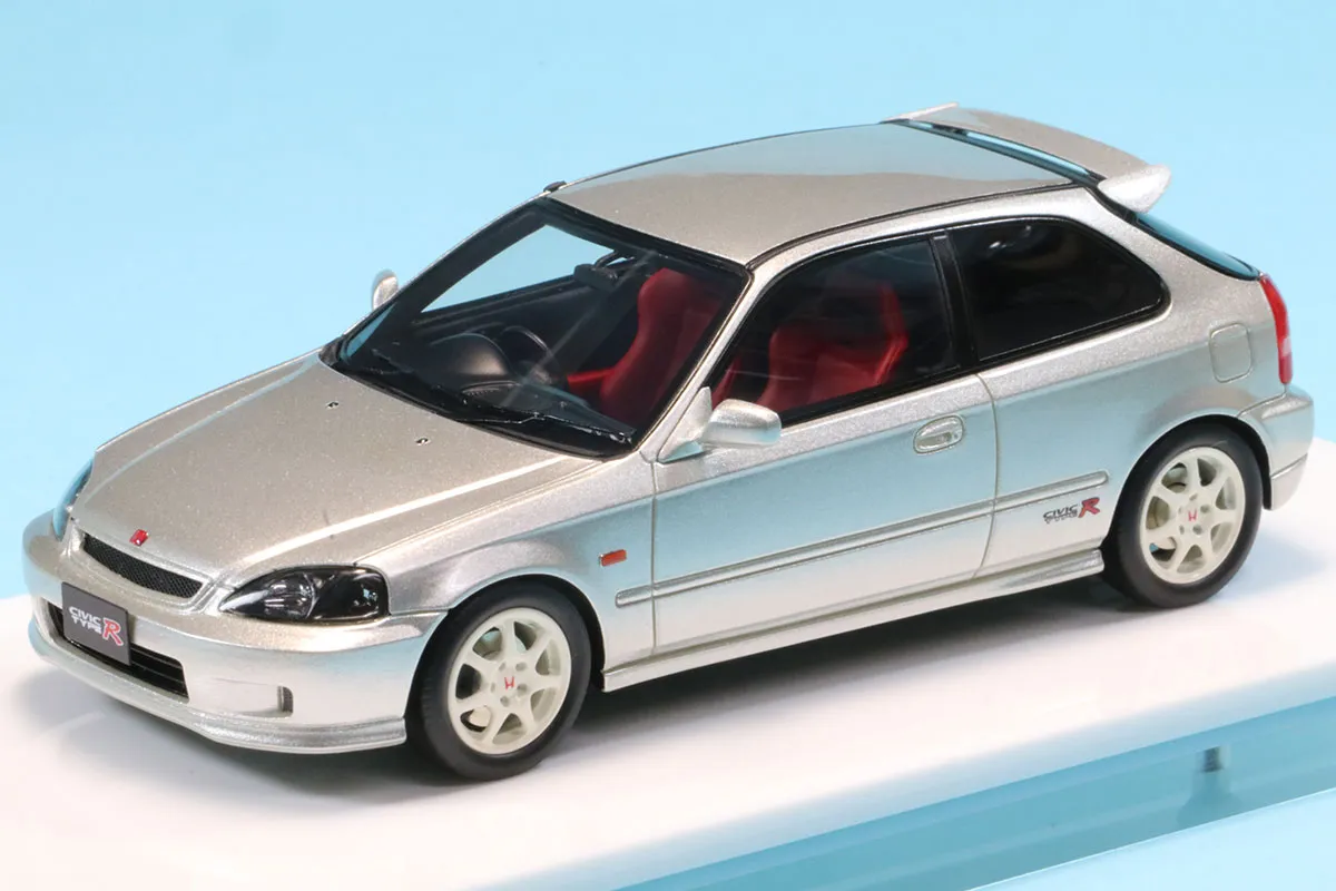アイドロン 1/43 ホンダ シビック タイプR (EK9) 1998 ヴォーグシルバーメタリック　EM481C