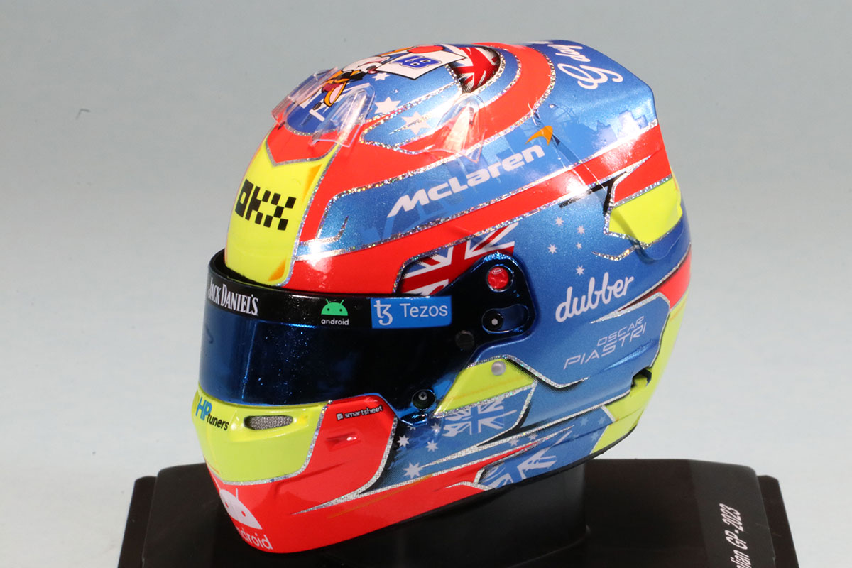 スパーク 1/5 O.ピアストリ オーストラリアGP 2023 ヘルメット マクラーレン MCL60　5HF108