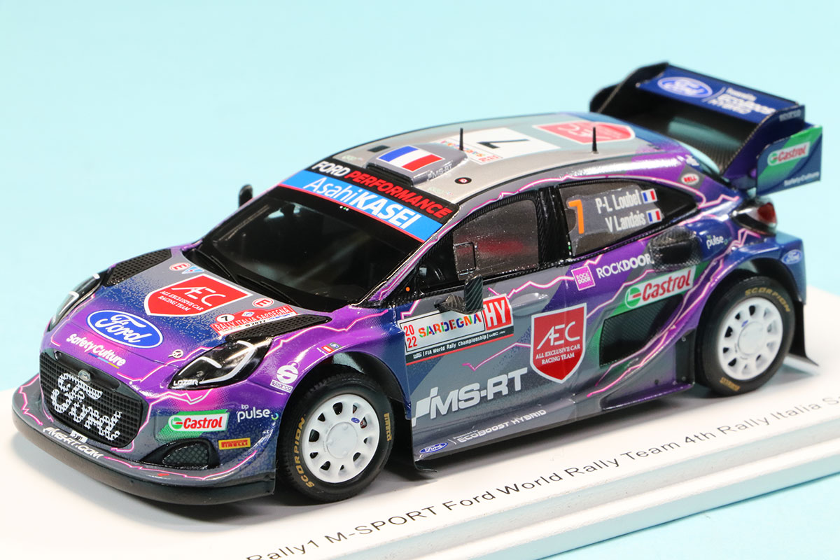 スパーク 1/43 フォード プーマ ラリー1 イタリア サルディニア ラリー 2022 No.7 P.L.ルーベ　10,890 4th　S6711