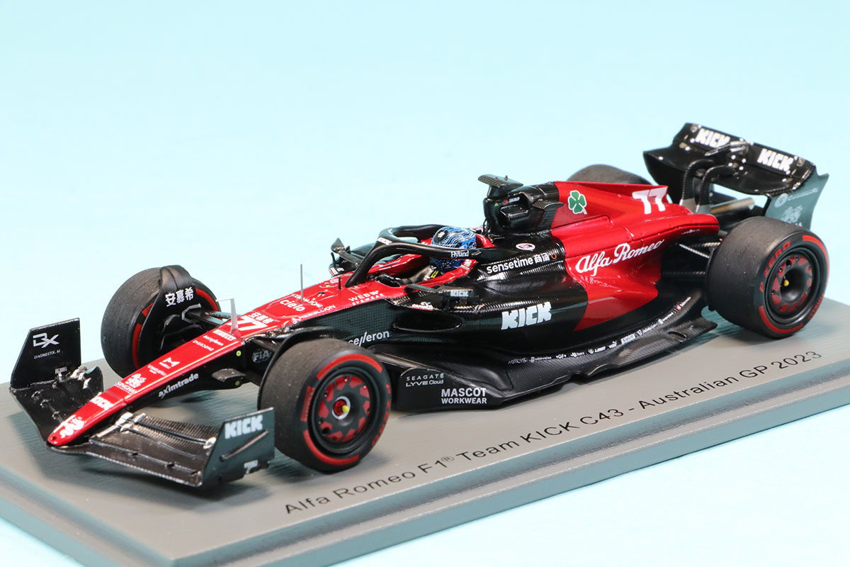 スパーク 1/43 アルファロメオ C43 オーストラリア GP  2023 No.77 V.ボッタス　S8563