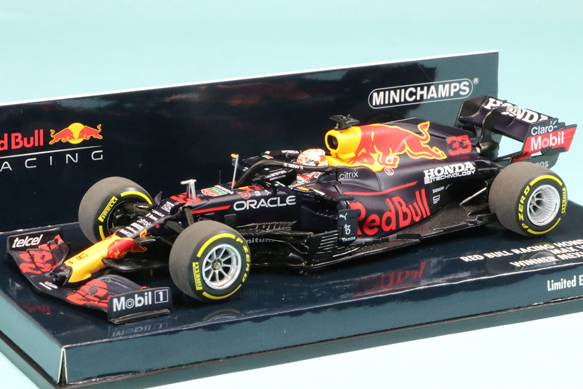 ミニチャンプス 1/43 レッドブル ホンダ RB16B メキシコGP 2021 Winner
