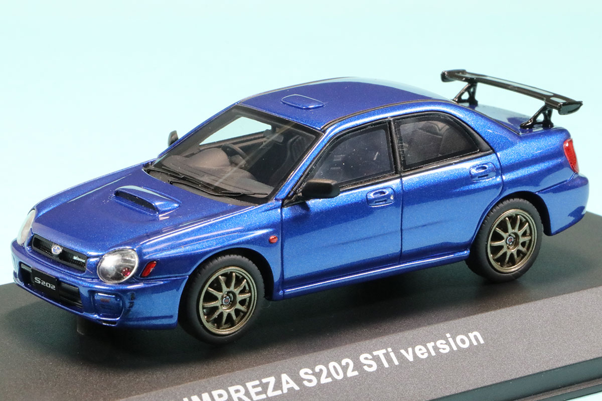 京商 1/43 スバル インプレッサ S202 ブルー 限定500個　KSR43118BL