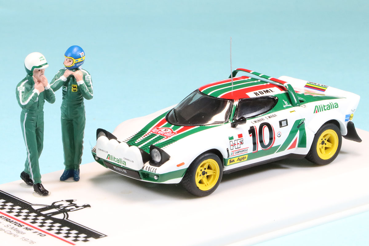 イクソ 1/43 ランチア ストラトス HF 1976 モンテカルロラリー ウィナー No.10 S.Munari/S.Maiga フィギュア付　SPRM00176