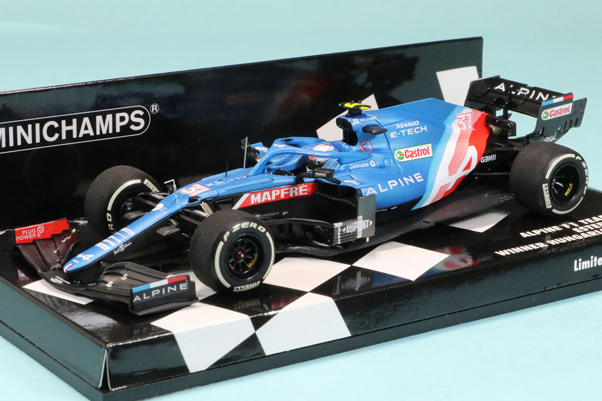 ミニチャンプス 1/43 アルピーヌ F1チーム A521 ハンガリーGP 2021 Winner E.オコン　417211231