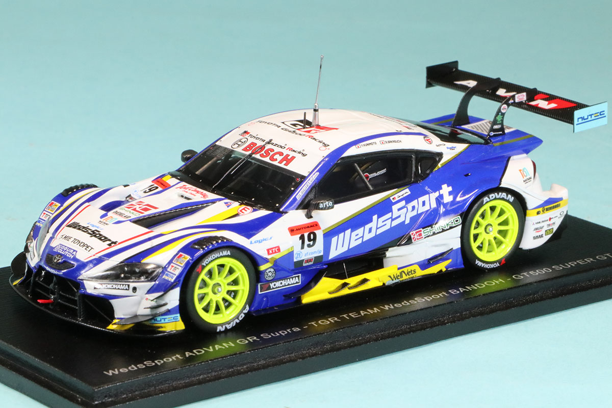 スパーク 1/43 ウェッズスポーツ トヨタ スープラ スーパーGT 2023 GT500 No.19 国本雄資/阪口晴南　SGT057