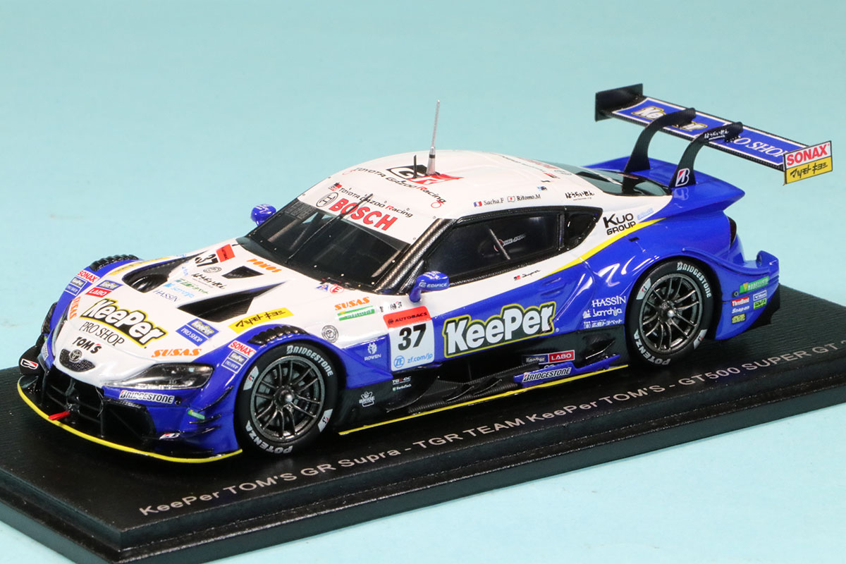 スパーク 1/43 キーパー トムス トヨタ GR スープラ スーパーGT　2022　 GT500 No.37 サッシャ・フェネストラズ/宮田莉朋　SGT031