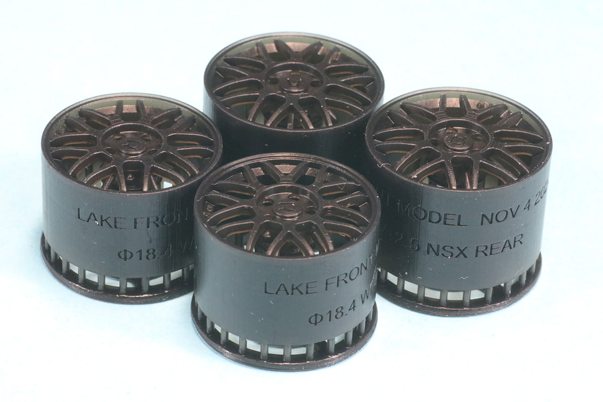 レイクフロントモデル 返品返金／交換不可アウトレット品 1/24 BBSホイール ロックナット別パーツ タミヤ ホンダ NSX対応　LFM-W-1E