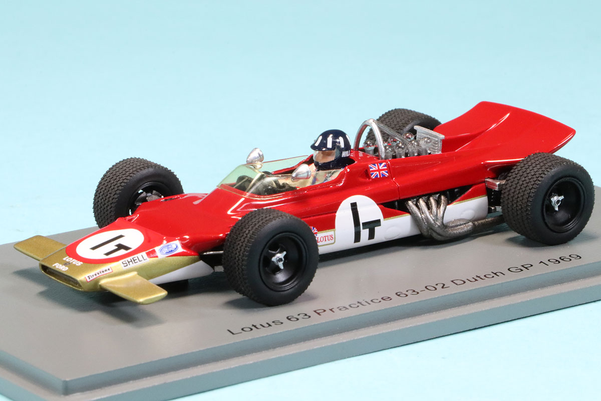 スパーク 1/43 ロータス 63 オランダ GP プラクッティス 1969 G.ヒル　S6351
