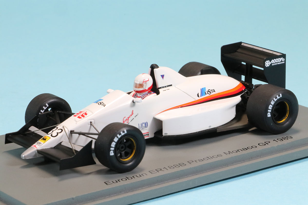 スパーク 1/43 ユーロブルン ER188B モナコGP プラクティス 1989 G.フォイテク　S7189