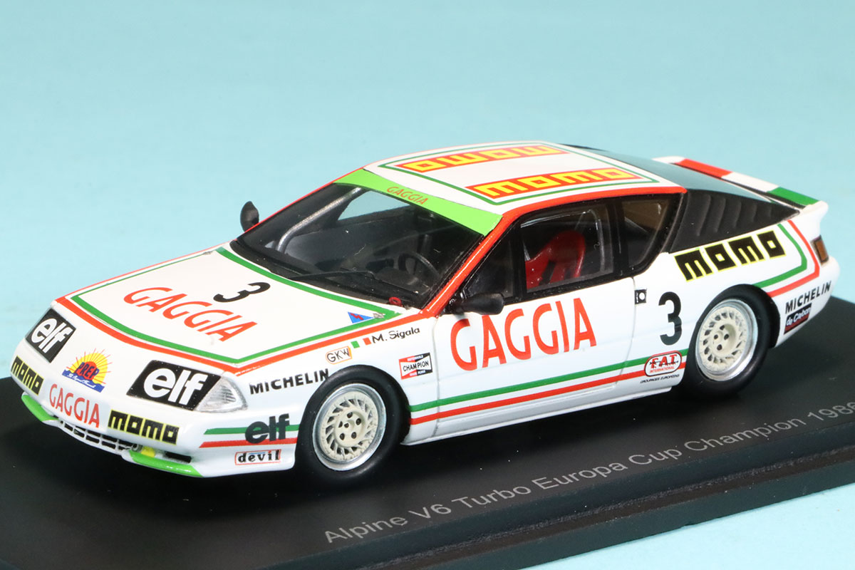 スパーク 1/43 アルピーヌ V6 ターボ ヨーロッパカップチャンピオン 1986 No.3　S7331