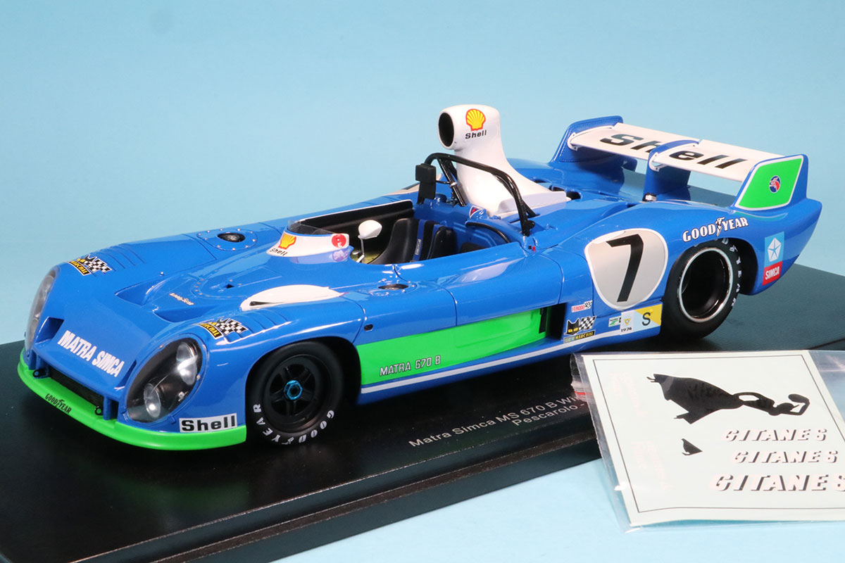 1/87 スパーク マトラ シムカ MS670 B Winner LM優勝 スパーク 1/18 マトラ シムカ MS670B ルマン 1973 No.7 ウィナー