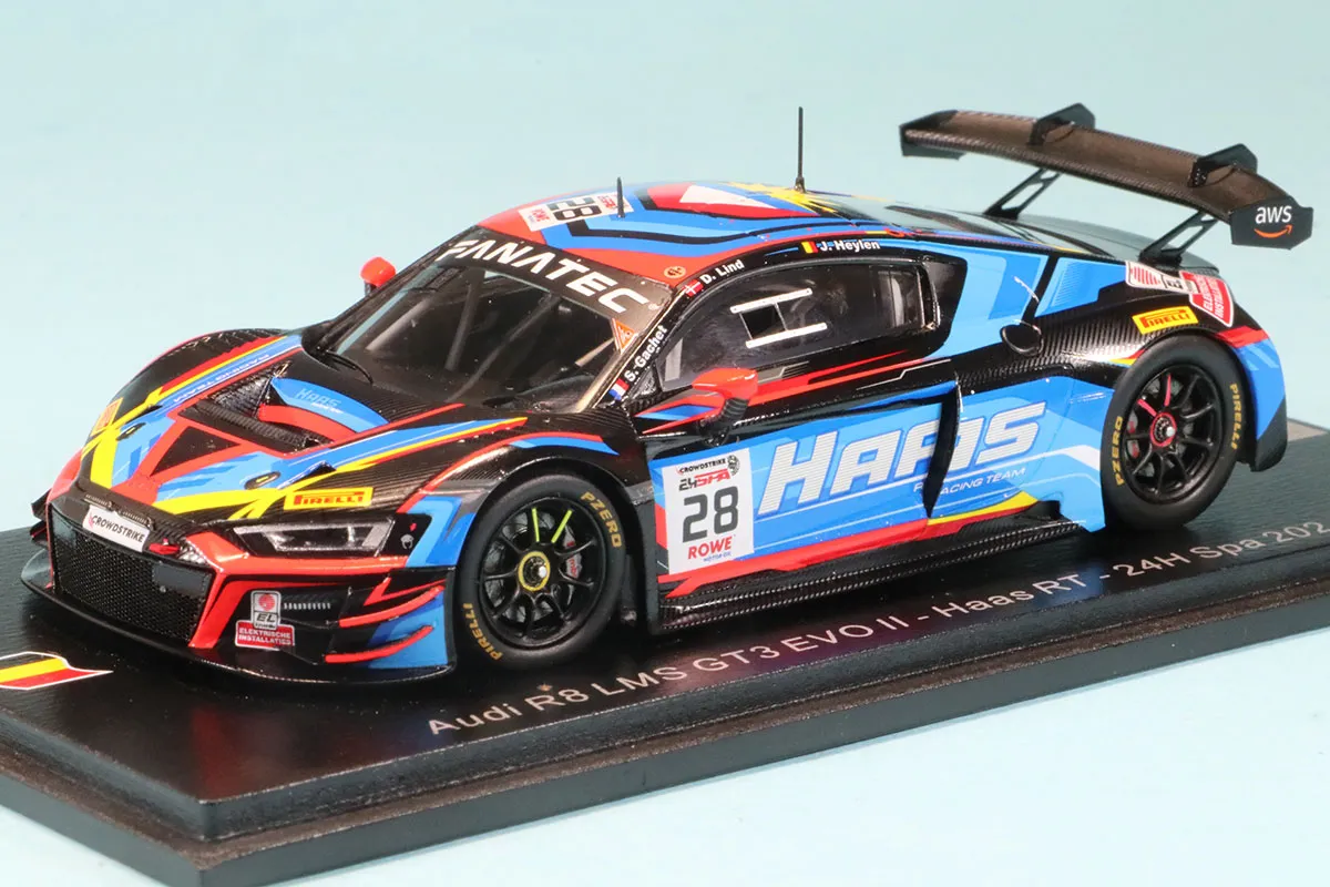 スパーク 1/43 アウディ R8 LMS GT3 EVO II No.28 Haas RT スパ