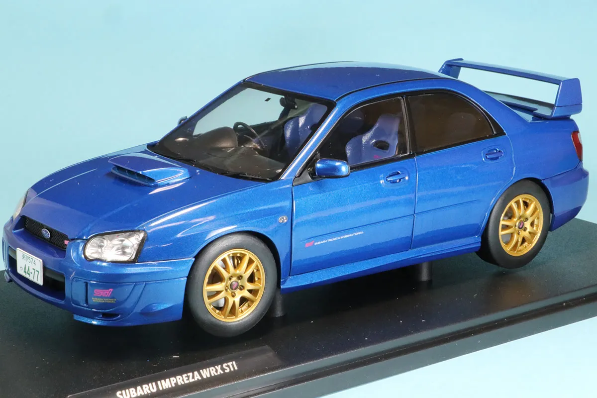 ソリド 1/18 スバル インプレッサ WRX STi 2003 4ドア セダン インプレッサブルー ドア開閉　S1812301