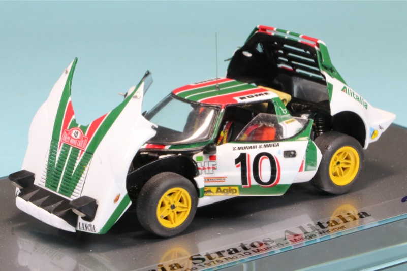 [受注製作見本] ロムファクトリー 1/43 ランチア ストラトス アリタリア モンテカルロラリー　1976 No.10 ウィナー フル開閉　RFMU001_KI