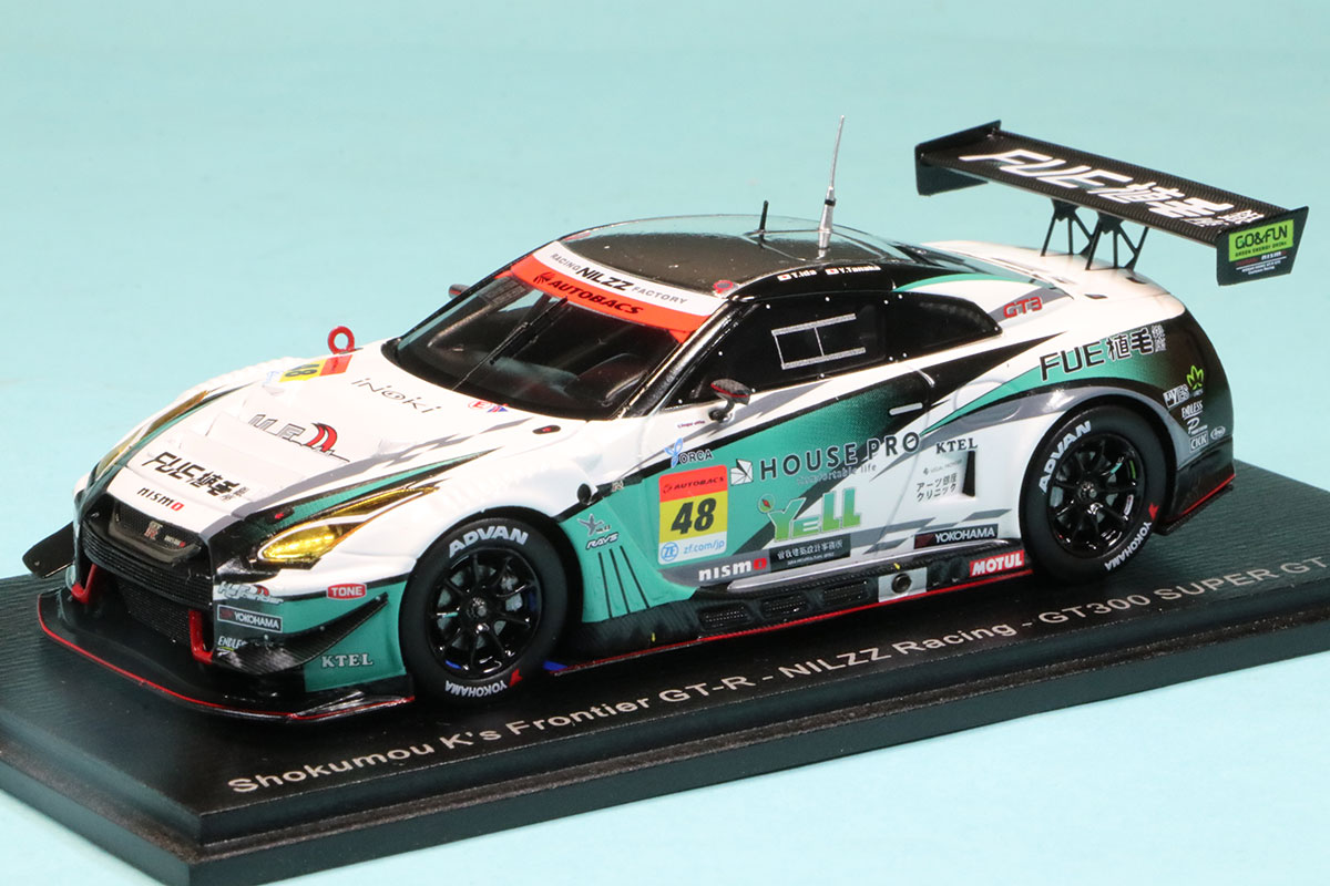 スパーク 1/43 ショクモウ K's フロンティア ニッサン GT-R R35 スーパーGT GT300 2022 No.48 田中優暉/井田太陽　SGT043