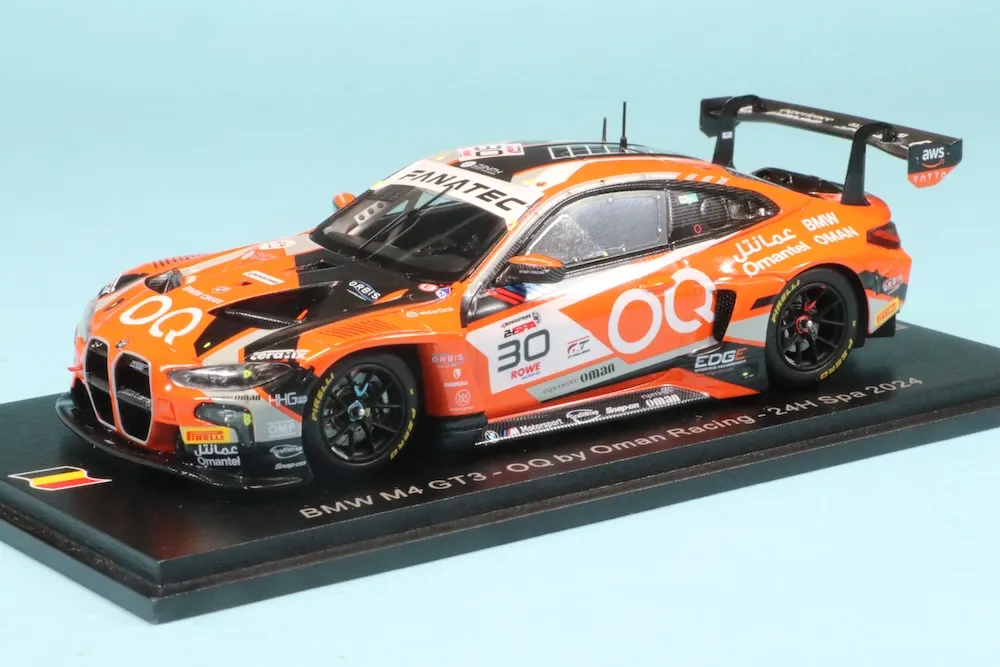 ミニカー 1/43 OQ by Oman Racing BMW M4 GT3 2024 スパーク 1/43 BMW M4 GT3 No.30 OQ by Oman Racing スパ 24H 2024