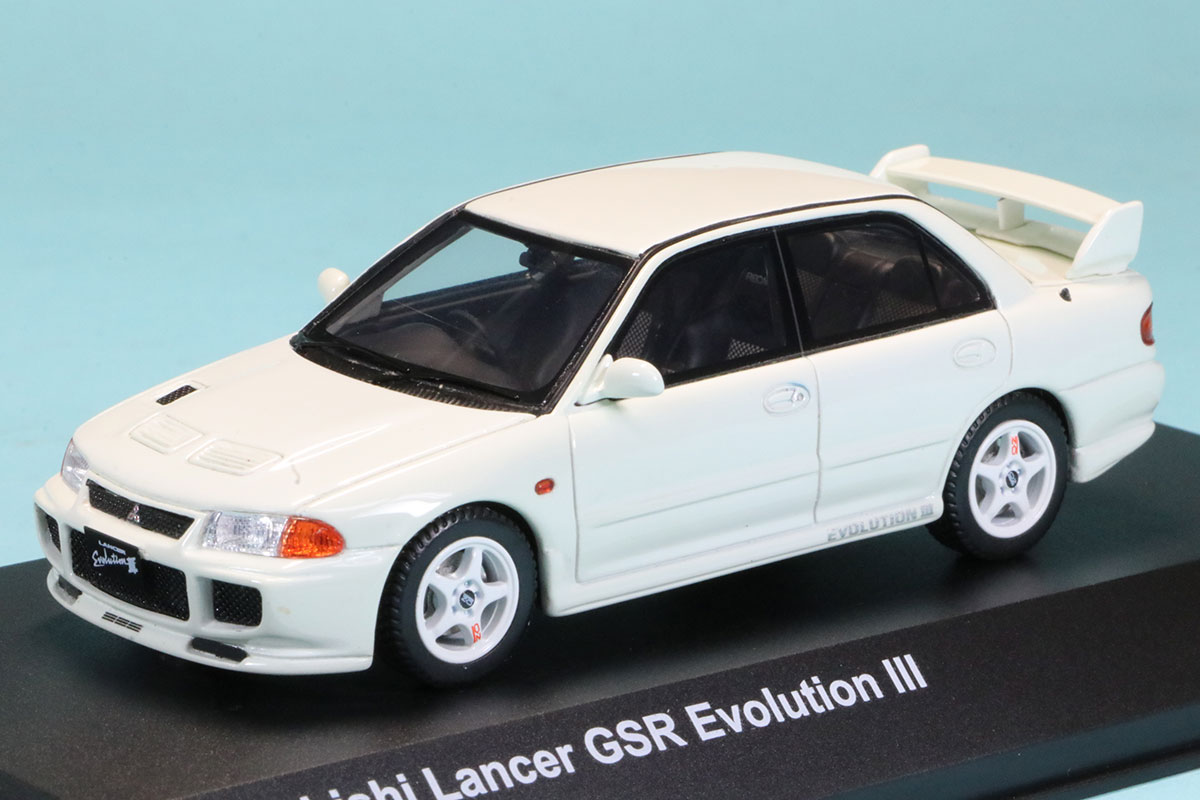 京商 1/43 ミツビシ ランサー エボ3 ホワイト　KSR43120W