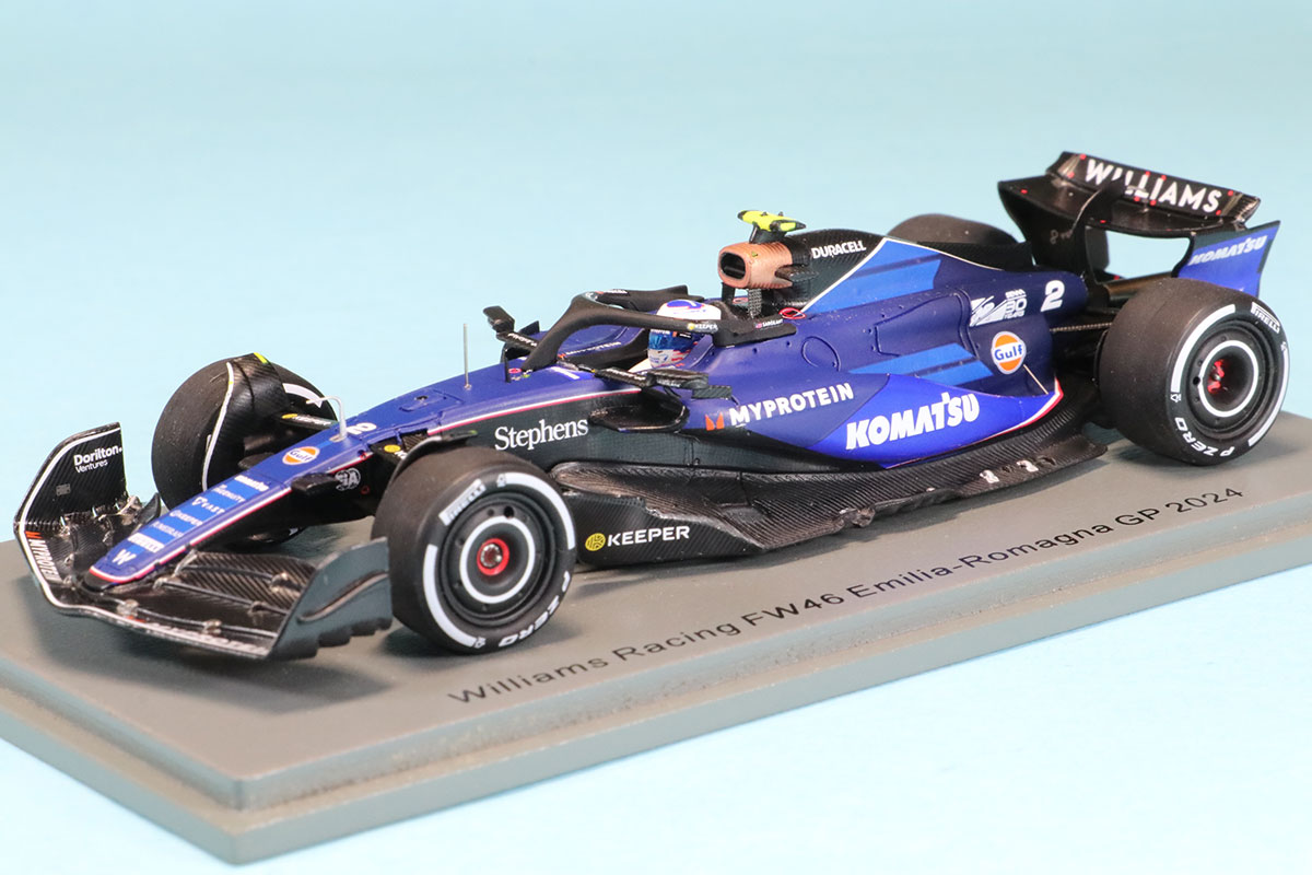 スパーク 1/43 ウィリアムズ FW46 エミリアロマーニャGP  204 L.サージェント　S9540
