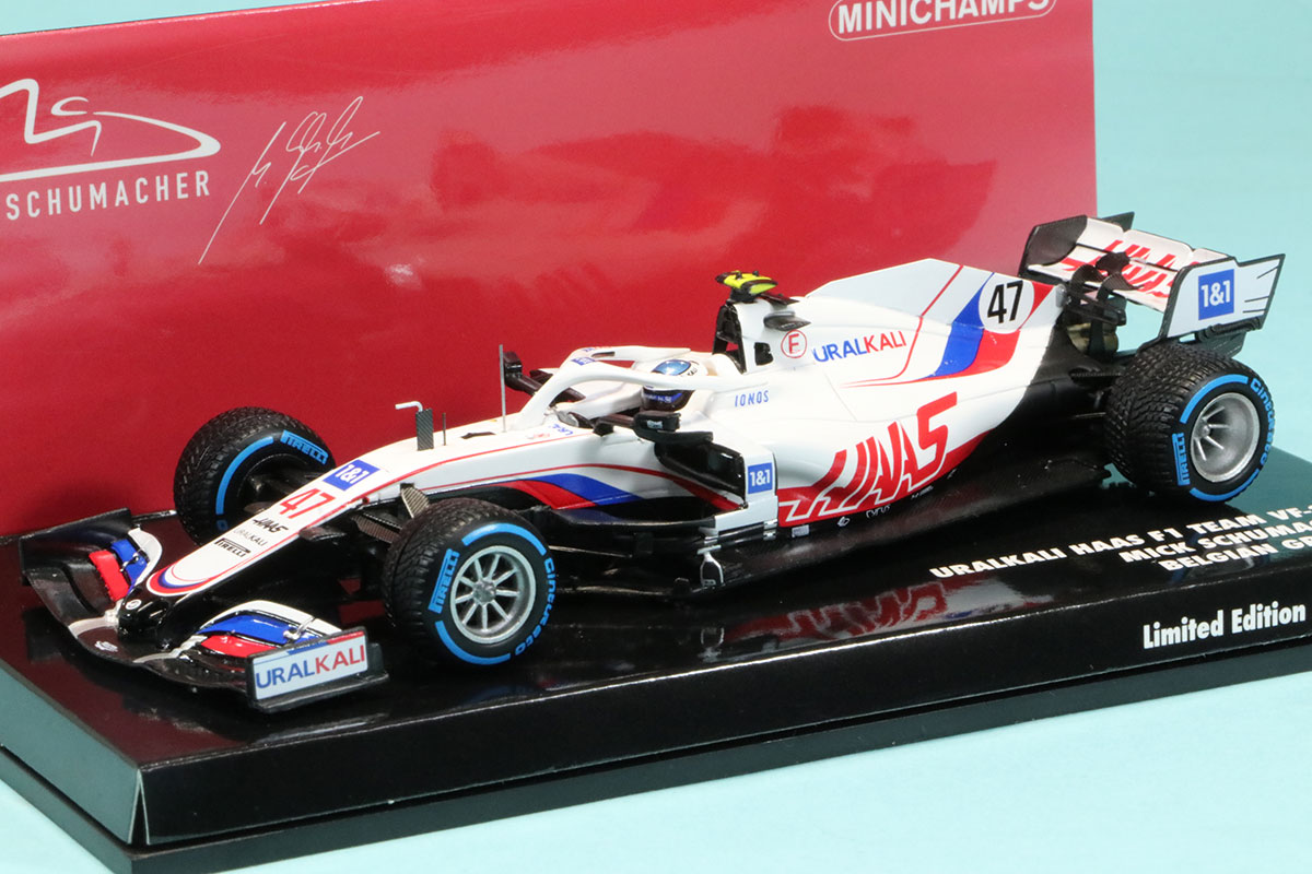 ミニチャンプス 1/43 ウラルカリ ハース VF-21 ベルギーGP 2021 M.シューマッハ　417211347