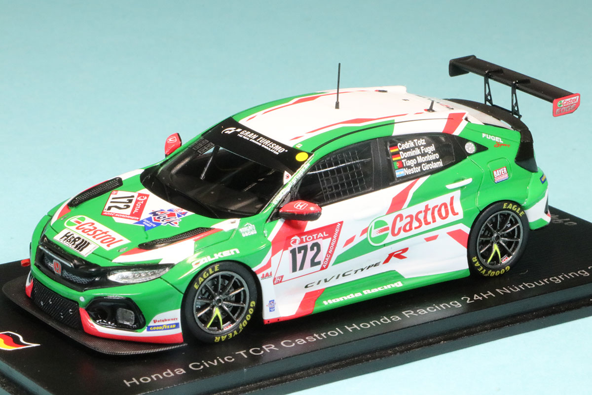 スパーク 1/43 ホンダ シビック TCR ニュルブルクリンク 24h 2021 No.172　SG770
