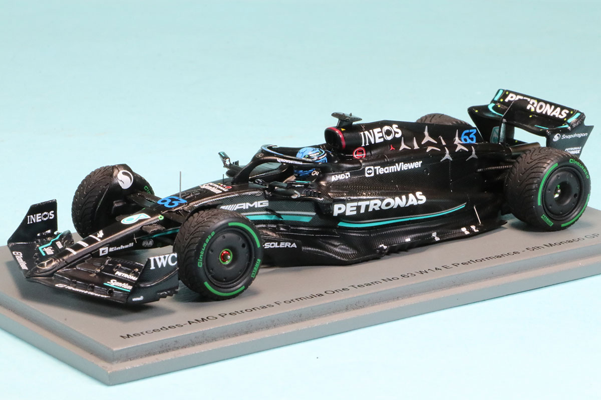 スパーク 1/43 メルセデス AMG W14 モナコGP 2023 G.ラッセル 5th　S8578