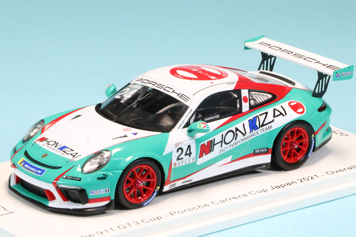 スパーク 1/43 ポルシェ 911 GT3 Cup ジャパン カレラカップ 2021 チャンピオン No.24　SJ100